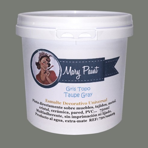 Pintura Decoración, tienda, muebles Técnica Gris Topo Mary Paint chalk paint 250ml