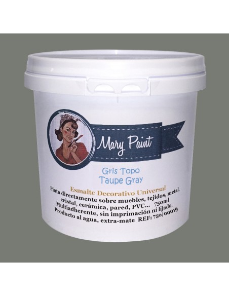 Pintura Decoración, tienda, muebles Técnica Gris Topo Mary Paint chalk paint 250ml