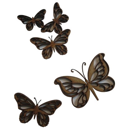 Set 5 Siluetas DM Mariposas...