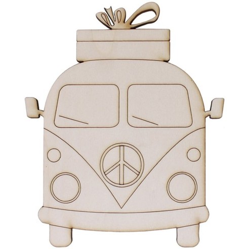 Silueta Furgoneta volkswagen Chopo 15x18 cm