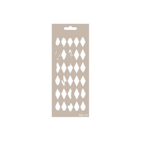 stencil mix media Cadence 21 x 9 ROMBOS