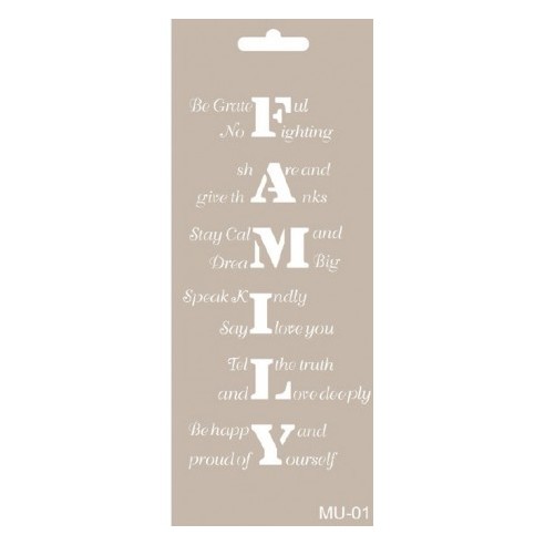 stencil mix media Cadence 21 x 9 FAMILY