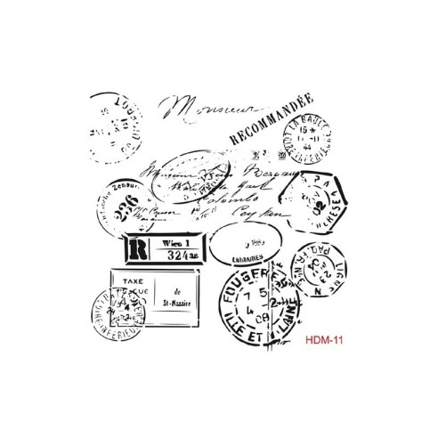 Stencil SELLOS POSTALES 25X25