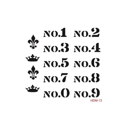 Stencil NÚMEROS 25X25