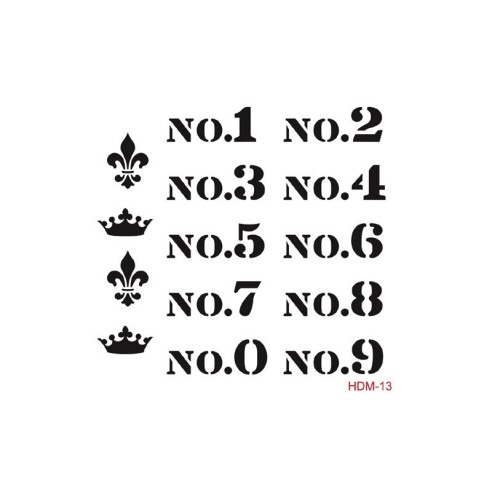 Stencil NÚMEROS 25X25