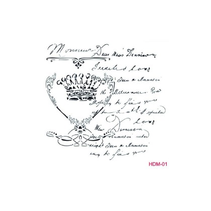 Stencil TEXTO CORONA 25X25