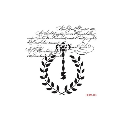 Stencil TEXTO LLAVE 25X25