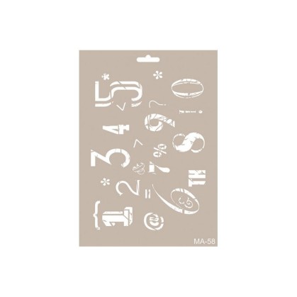 Stencil NÚMEROS 21X30