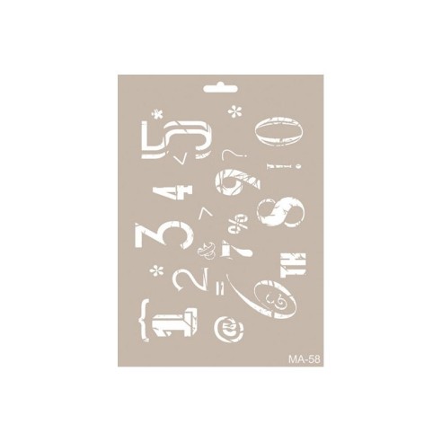 Stencil NÚMEROS 21X30