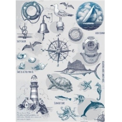 PAPEL ARROZ A3 CADENCE ELEMENTOS MARINOS