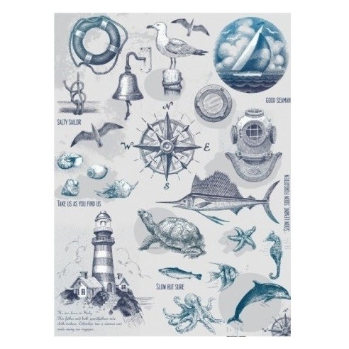 PAPEL ARROZ A3 CADENCE ELEMENTOS MARINOS