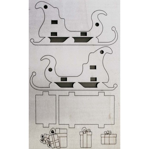 TRINEO CON REGALOS 15X7,5X6 CON REGALOS