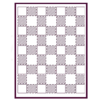 STENCIL A5 CUADROS RAYADOS...
