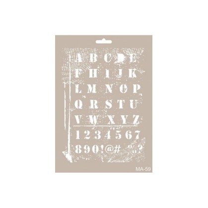 Stencil  LETRAS DISTRESS 21X30