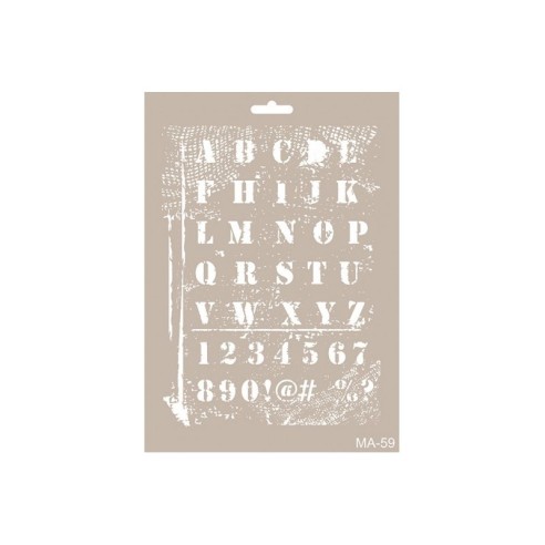 Stencil  LETRAS DISTRESS 21X30