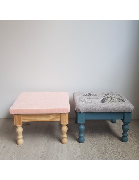 Escabel pequeño 25x34x34 con patas para enroscar