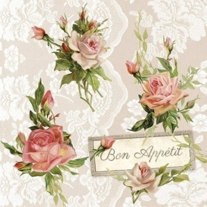 Servilleta ROSES ON LACE...