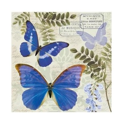 Servilleta BLUE MORPHO 33X33CM