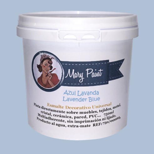Pintura Decoración, tienda, muebles Tecnica Azul Lavanda Mary Paint chalk paint 250ml