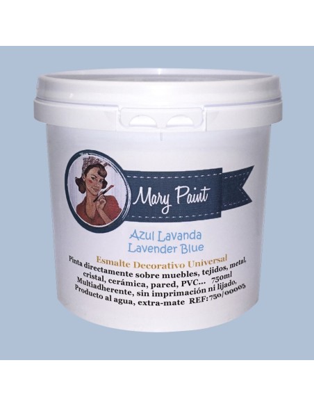 Pintura Decoración, tienda, muebles Tecnica Azul Lavanda Mary Paint chalk paint 250ml