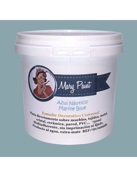 Pintura Decoración, tienda, muebles Técnica Azul Náutico Mary Paint chalk paint 250ml