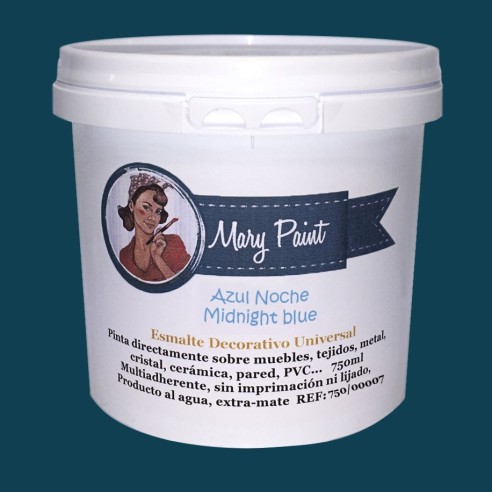 Pintura Decoración, tienda, muebles Técnica Azul Noche Mary Paint chalk paint 250ml
