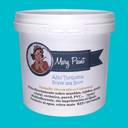 Pintura Decoración, tienda, muebles Técnica Azul Turquesa Mary Paint chalk paint 250ml