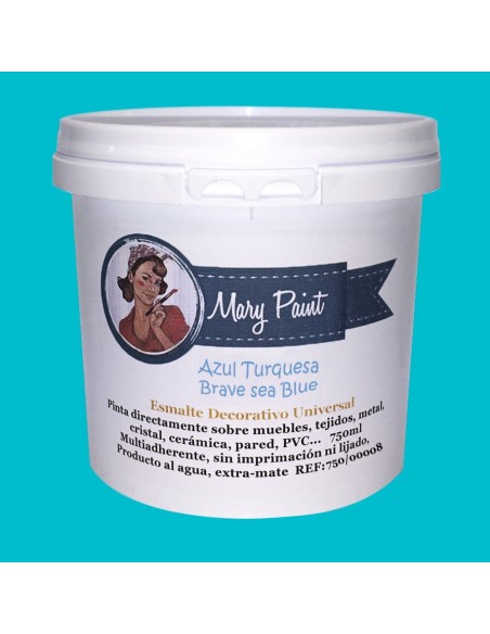Pintura Decoración, tienda, muebles Técnica Azul Turquesa Mary Paint chalk paint 250ml