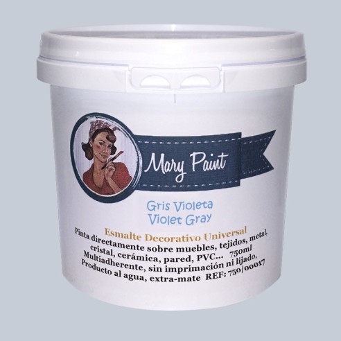 Pintura Decoración, tienda, muebles Técnica Gris Violeta Mary Paint chalk paint 250ml