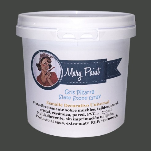 Pintura Decoración, tienda, muebles Técnica Gris Pizarra Mary Paint chalk paint 250ml