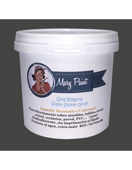 Pintura Decoración, tienda, muebles Técnica Gris Pizarra Mary Paint chalk paint 250ml