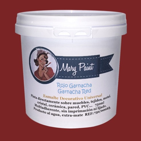 Pintura Decoración, tienda, muebles Técnica Rojo Garnacha Mary Paint chalk paint 250ml