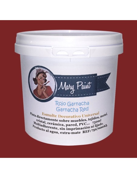 Pintura Decoración, tienda, muebles Técnica Rojo Garnacha Mary Paint chalk paint 250ml