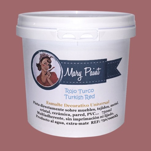 Pintura Decoración, tienda, muebles Técnica Rojo Turco Mary Paint chalk paint 250ml