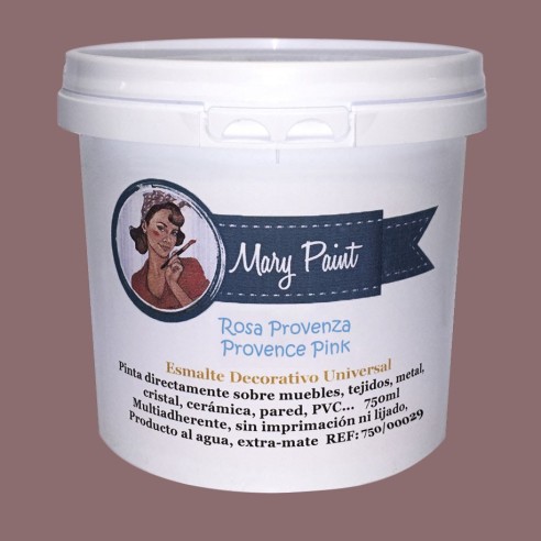 Pintura Decoración, tienda, muebles Técnica Rosa Provenza Mary Paint chalk paint 250ml