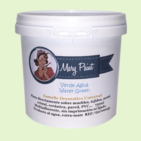 Pintura Decoración, tienda, muebles Técnica Verde Agua Mary Paint chalk paint 250ml