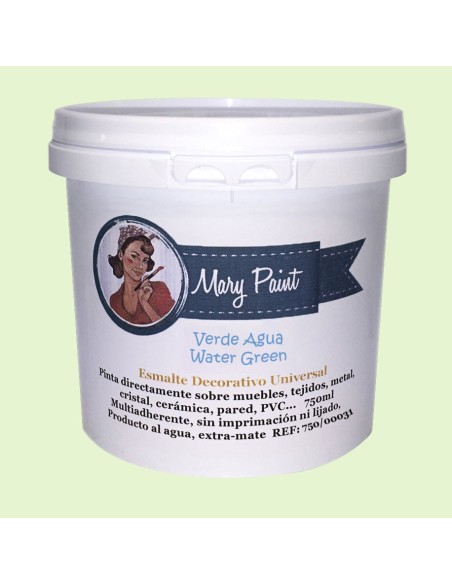 Pintura Decoración, tienda, muebles Técnica Verde Agua Mary Paint chalk paint 250ml