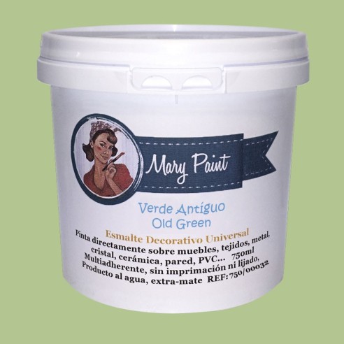 Pintura Decoración, tienda, muebles Técnica Verde Antiguo Mary Paint chalk paint 250ml