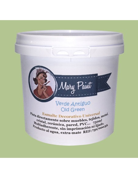 Pintura Decoración, tienda, muebles Técnica Verde Antiguo Mary Paint chalk paint 250ml