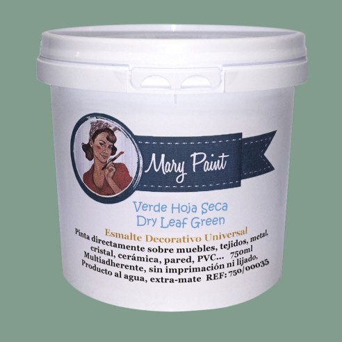 Pintura Decoración, tienda, muebles Técnica Verde Hoja Seca Mary Paint chalk paint 250ml
