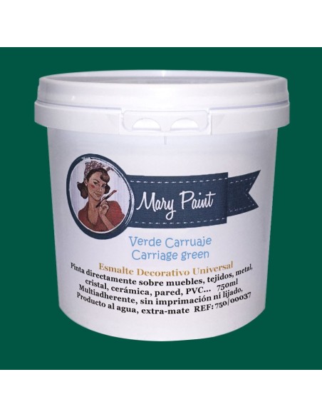 Pintura Decoración, tienda, muebles Técnica Verde Carruaje Mary Paint chalk paint 250ml