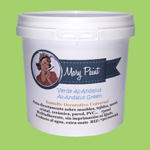 Pintura Decoración, tienda, muebles Técnica Verde Al-andalus Mary Paint chalk paint 250ml