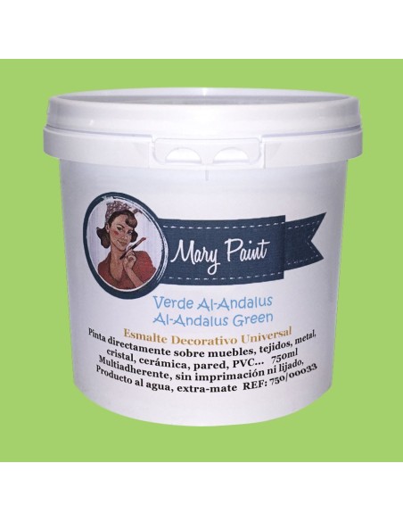 Pintura Decoración, tienda, muebles Técnica Verde Al-andalus Mary Paint chalk paint 250ml