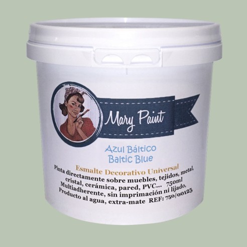 Pintura Decoración, tienda, muebles Técnica Azul Baltico Mary Paint chalk paint 250ml