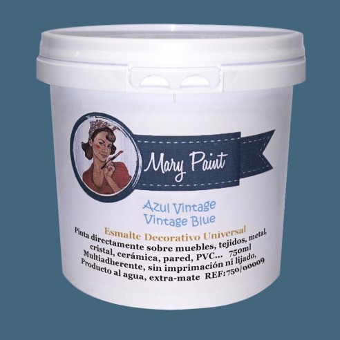 Pintura Decoración, tienda, muebles Técnica Azul Vintage Mary Paint chalk paint 250ml