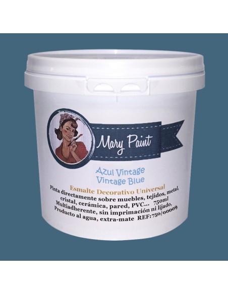Pintura Decoración, tienda, muebles Técnica Azul Vintage Mary Paint chalk paint 250ml