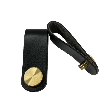 Tirador Piel Negro/oro