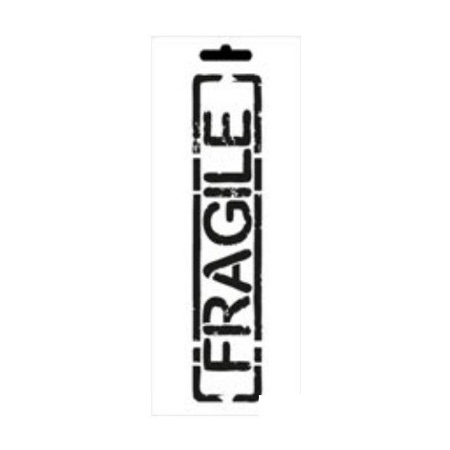 stencil  MIX MEDIA FRAGILE 10X25
