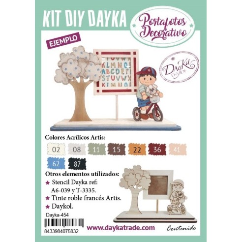 KIT DIY PORTAFOTO NIÑO PERRO EN BICI