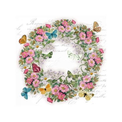 Servilleta Wreath of Flowers